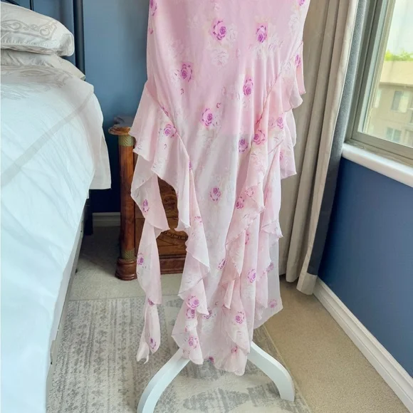 Pink Floral Ruffle Dress - Picture 8 of 15